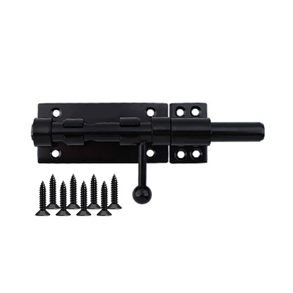 Stainless Steel Door Lock Solid Sliding Bolts Latches Hasp Bedroom Door Lock with Screws for Internal Door Enduring