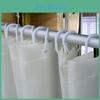 Striped Polyester Shower Curtain With Punched Grommets And Seam Construction For Hotel Use