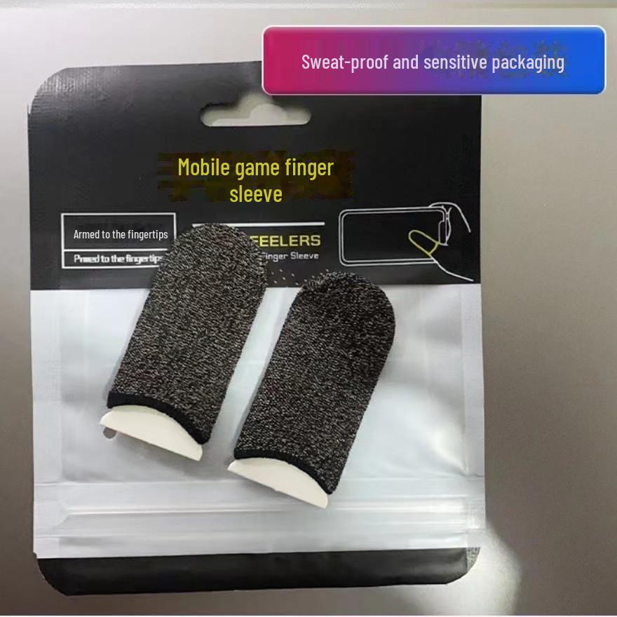Ultradünne kabellose Gaming-Fingerlinge aus Silberfaser - Schweißfestes Doppelstück für Mobile Gaming