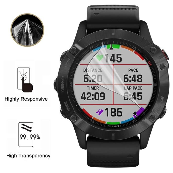 Protection écran pour Garmin Fenix 6s Pro [Pack 6] Film Plastique Protecteur Résistant Ultra Mince Phonillico