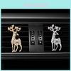 Auto-Lüftungsschlitz-Parfüm-Clip mit diamantbesetztem Hirsch-Design, anpassbare Auto-Dekoration