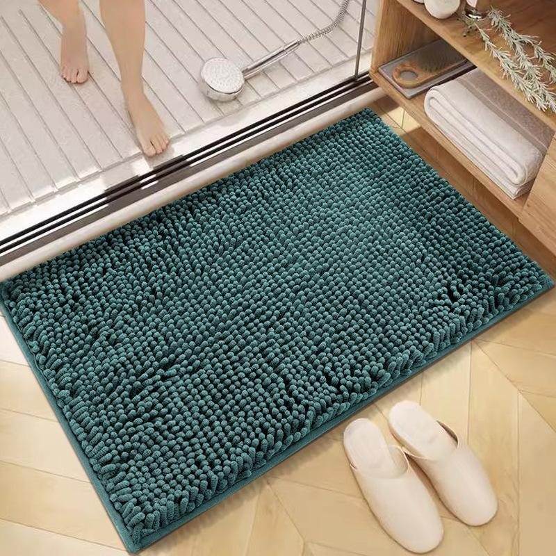 Bathroom Door Foot Mat Bathroom Anti-slip Mat Toilet Door Blanket Solid Color Bathroom Absorbent Floor Mat