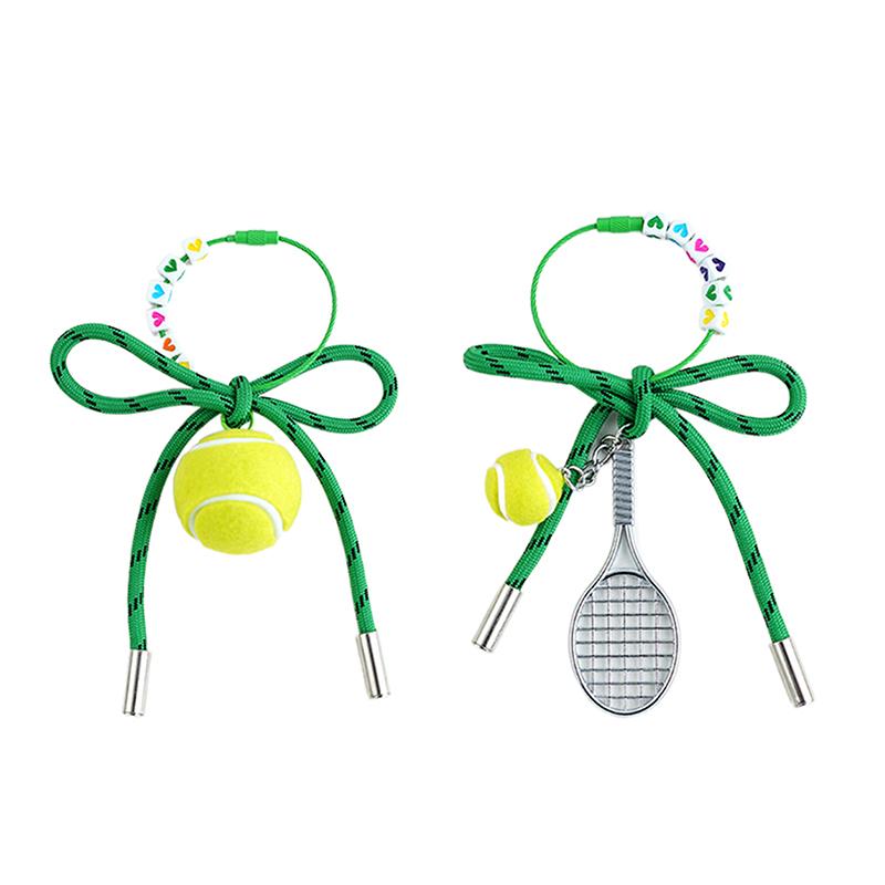 Cute Creative Sport Mini Tennis Racket Pendant Keychain Competition Souvenirs Exquisite Backpack Decoration Accessories Gifts