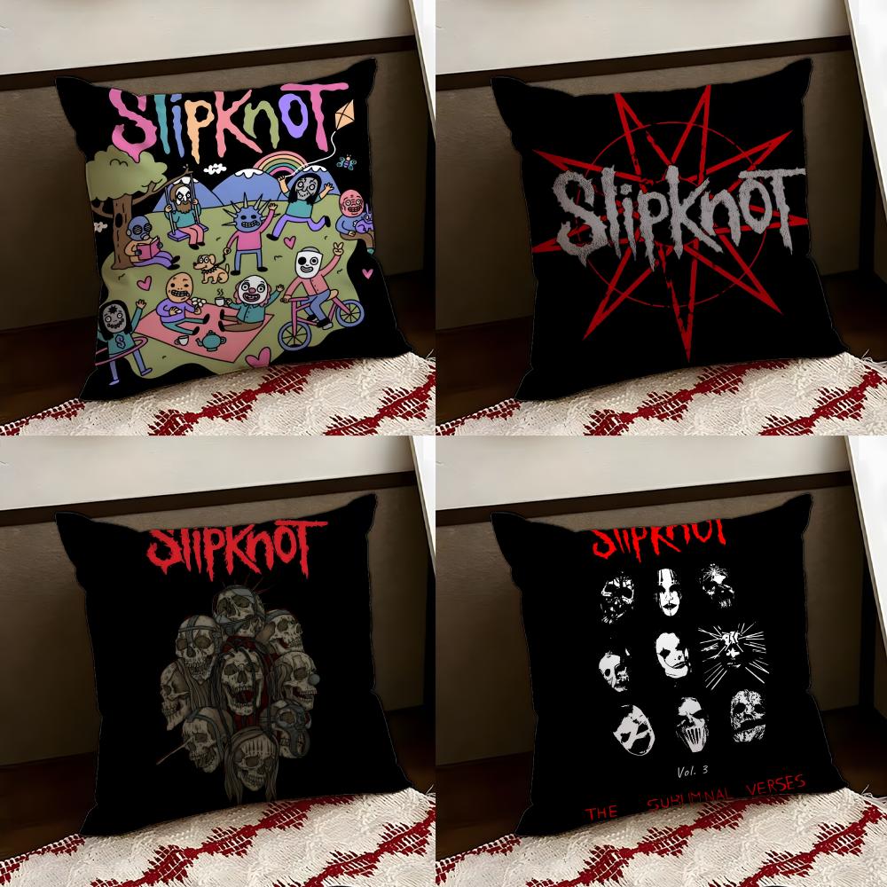 Band SSlipknot Cushion Cover Reversible Soft Durable Pillow Cover Home Car MultiScene Use for Daily Comfort