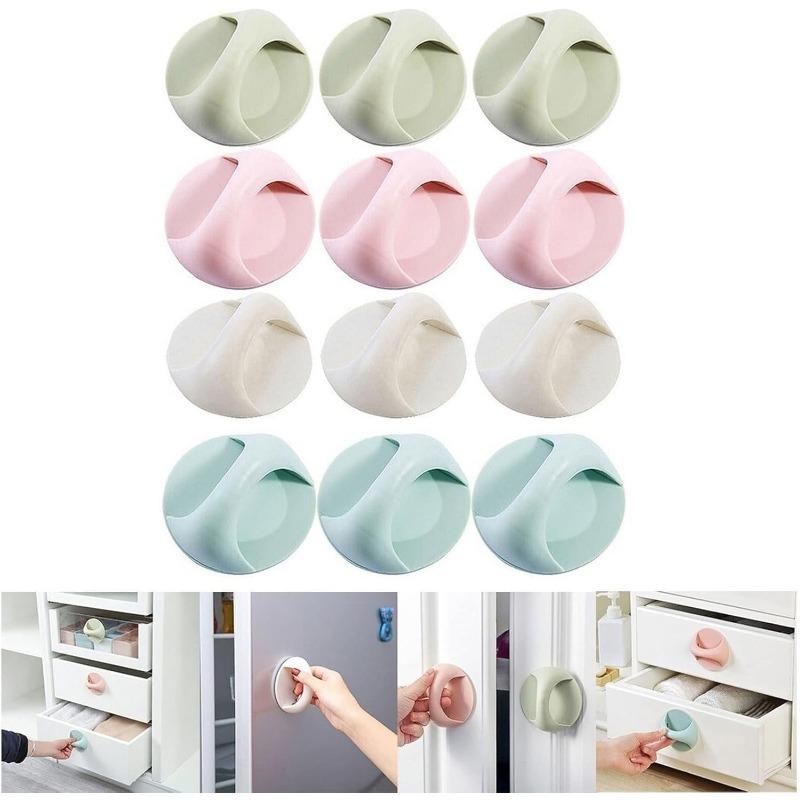 Punch-Free Seamless Round Sticky Handle - Adhesive Handle for Cupboards, Windows, Drawers, Wardrobes & Balcony Glass Sliding Doors