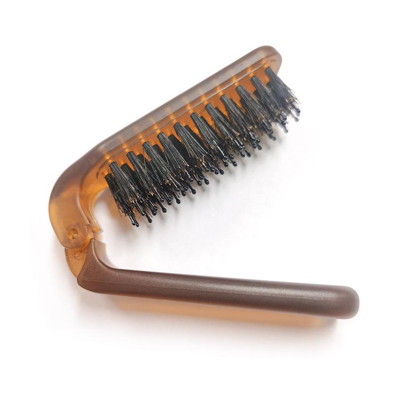 Bristle Hair Folding Comb Portable Anti-static Fluffy Bristle Comb Massage Comb Men's Ribs Comb