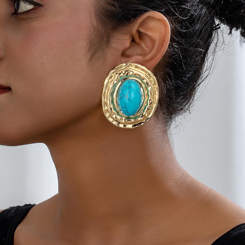 Inlaid Turquoise Bracelet Ring Set
