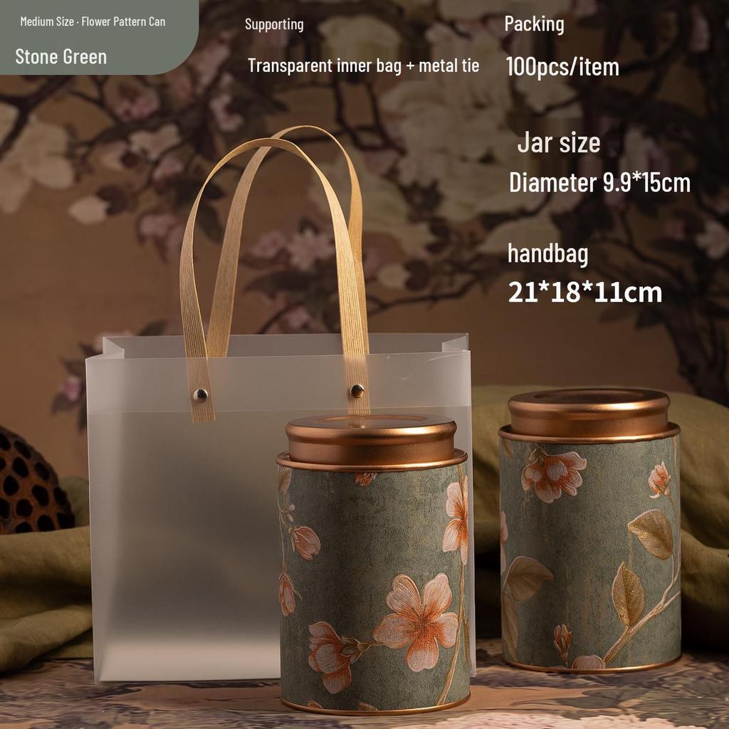 Exquisite Multi-Tea Storage Can: Sealed Container for Black, Green, Jasmine, White, & Oolong Tea.