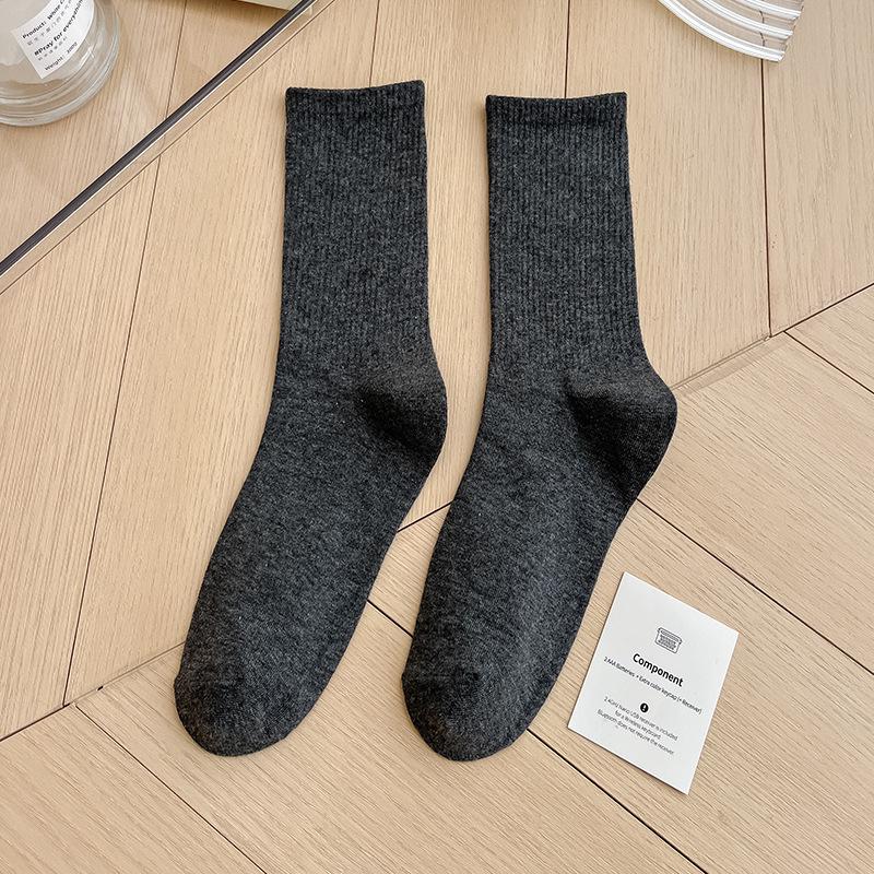 Bunte Damen Baumwoll Kniehohe Tanzsocken: Macaron Bonbonfarbe, Wadenlang, Japanischer Stil