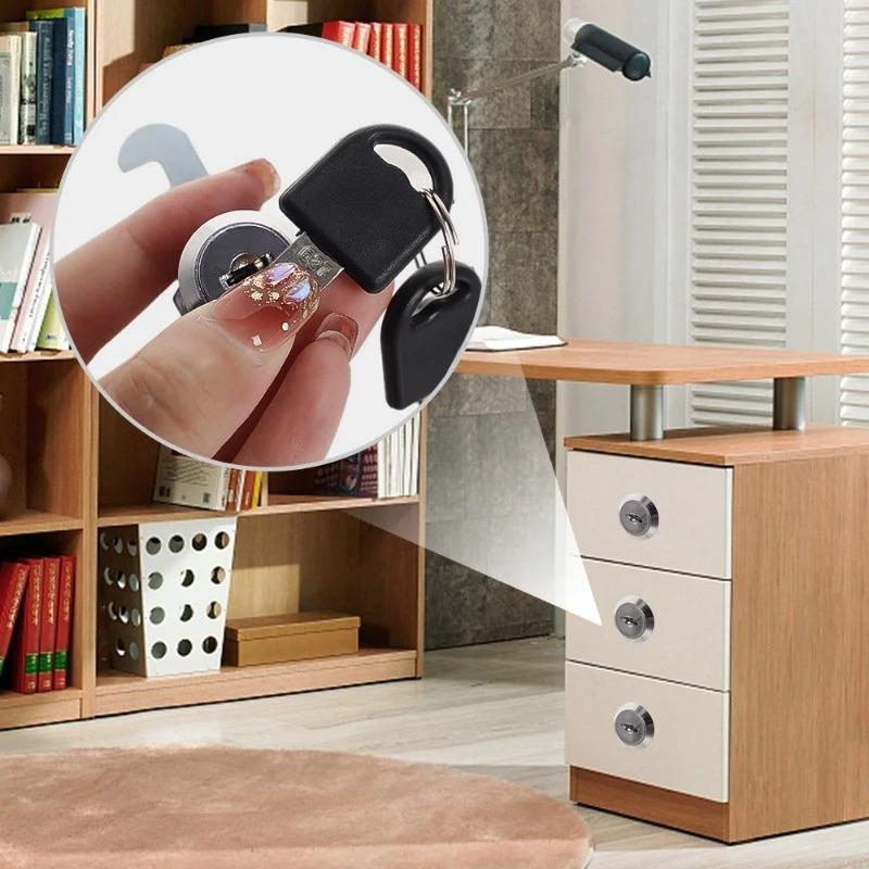 Bezpečný zámek ze slitiny zinku s klíčem, zámek poštovní schránky, zámek s vačkou, sada válců pro domácí nábytek, skříň, zásuvku/snadná instalace