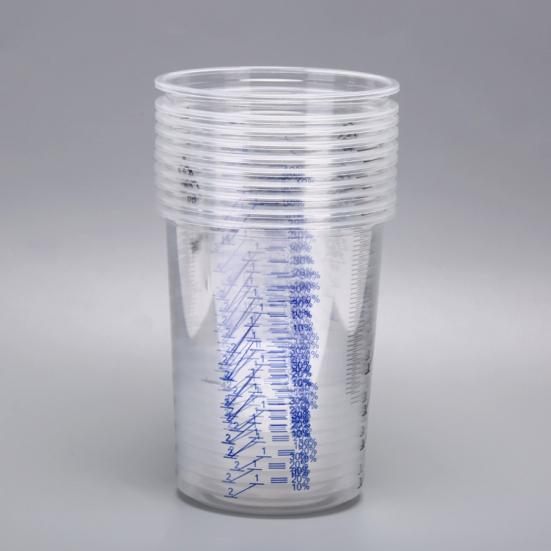 10PCS Calibration Pot Precise Transparent Scale Design Disposable Measuring Cups for Precise Mixing of Paint and Liquid
