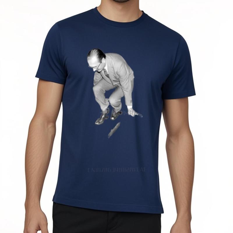 Jacques Chirac Yo Rap Hip Hop Paris Metro T-Shirt Men's Harajuku Retro Tee Cotton Casual Summer Graphic