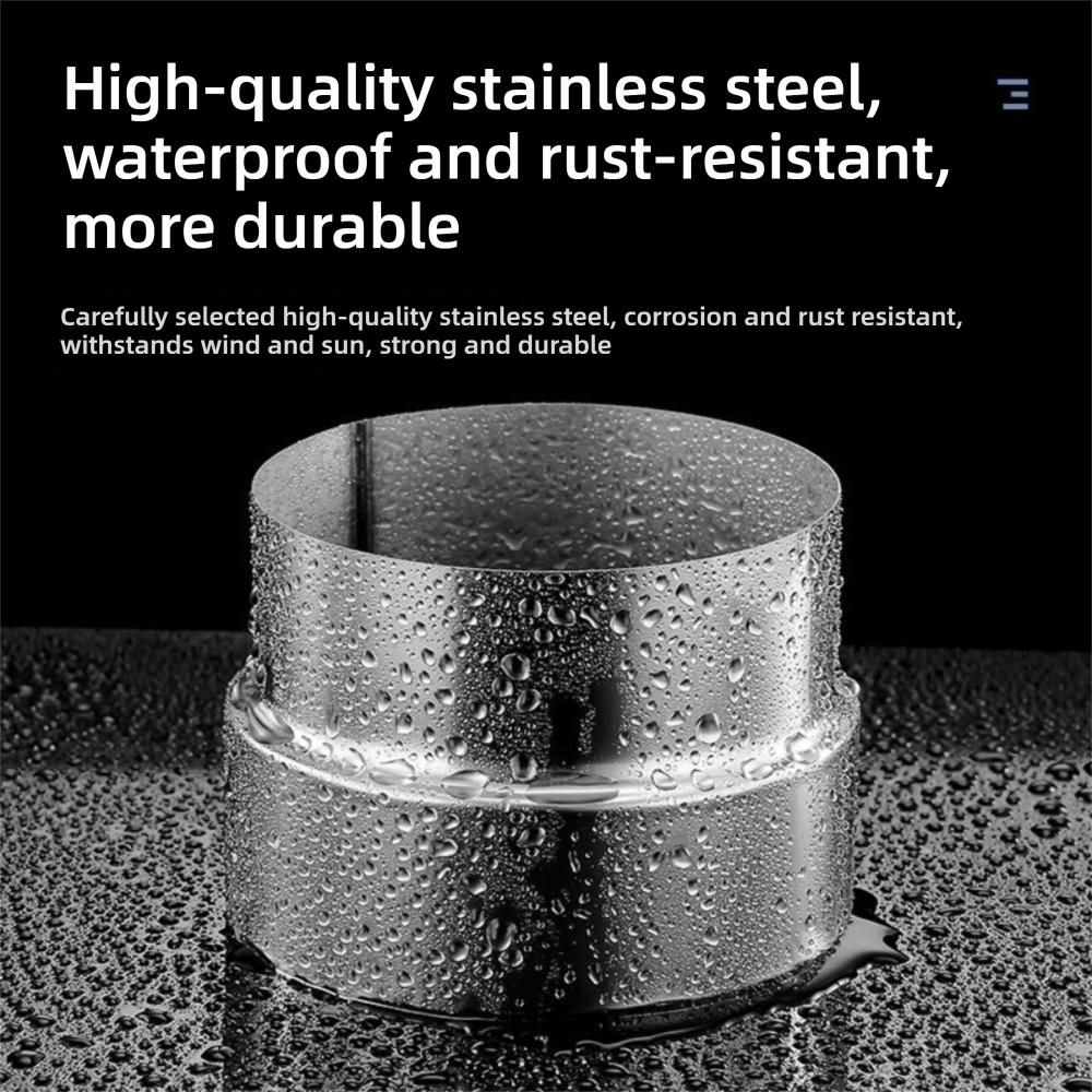 Stainless Steel Ventilation Pipe Fittings Multiple Sizes Ducting Connector