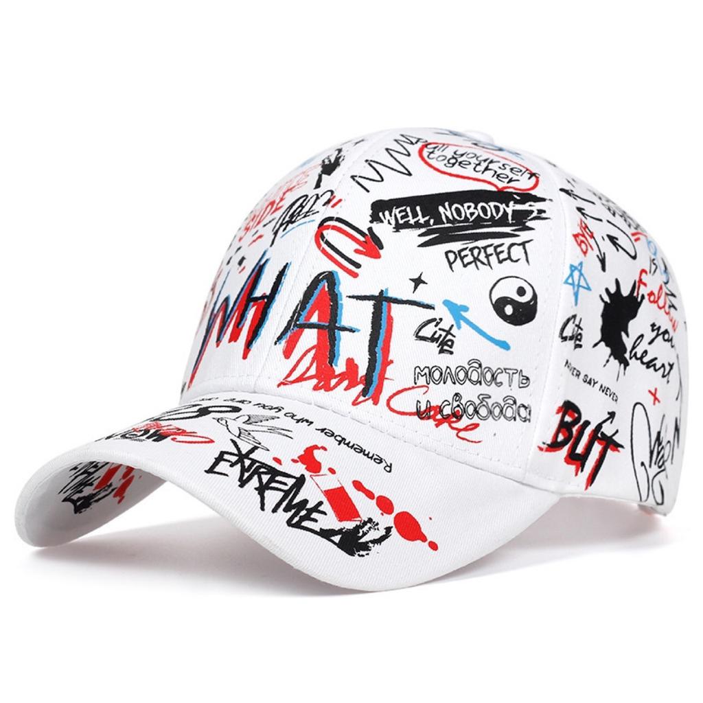 Graffiti Fashion Duck Tongue Hat Personality Street Trend Men's and Women's Baseball Hats Fashion Hip Hop Hats