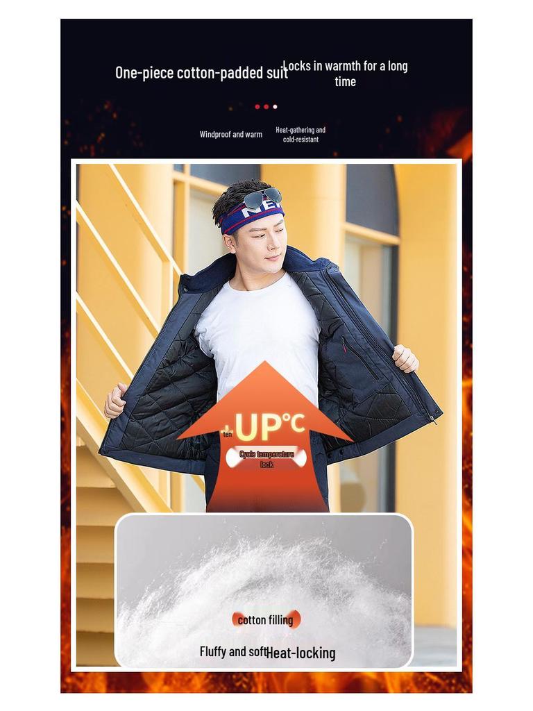 Reflective Winter Workwear Jacket for Cold Storage and Construction