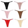 Low Waist Sheer Satin Bow Thong G Strings Romantic T Panties T-Back Brocade Briefs Women  Home