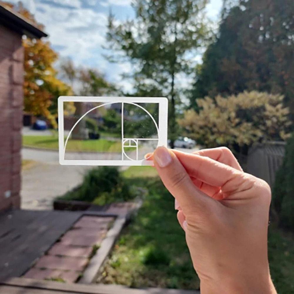 Transparent Golden Ratio Ruler Triangle Fibonacci Viewer Sketch Artist Viewfinder Ruler Art Tool