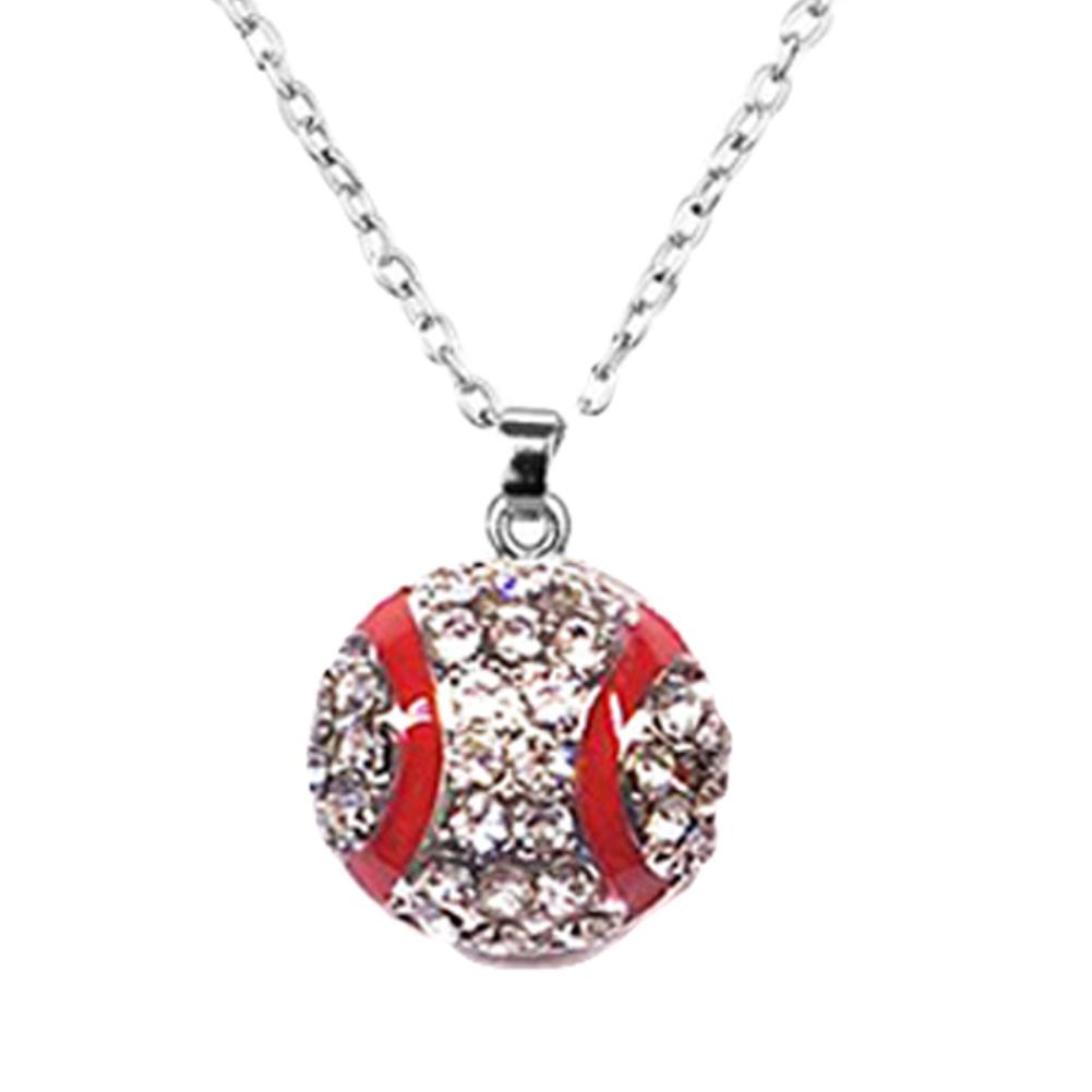 BLUELANS NECKLACE Wonderful Soccer Pendant Necklace Jewelry Rhinestone Basketball Unisex Rugby Chain Women Present