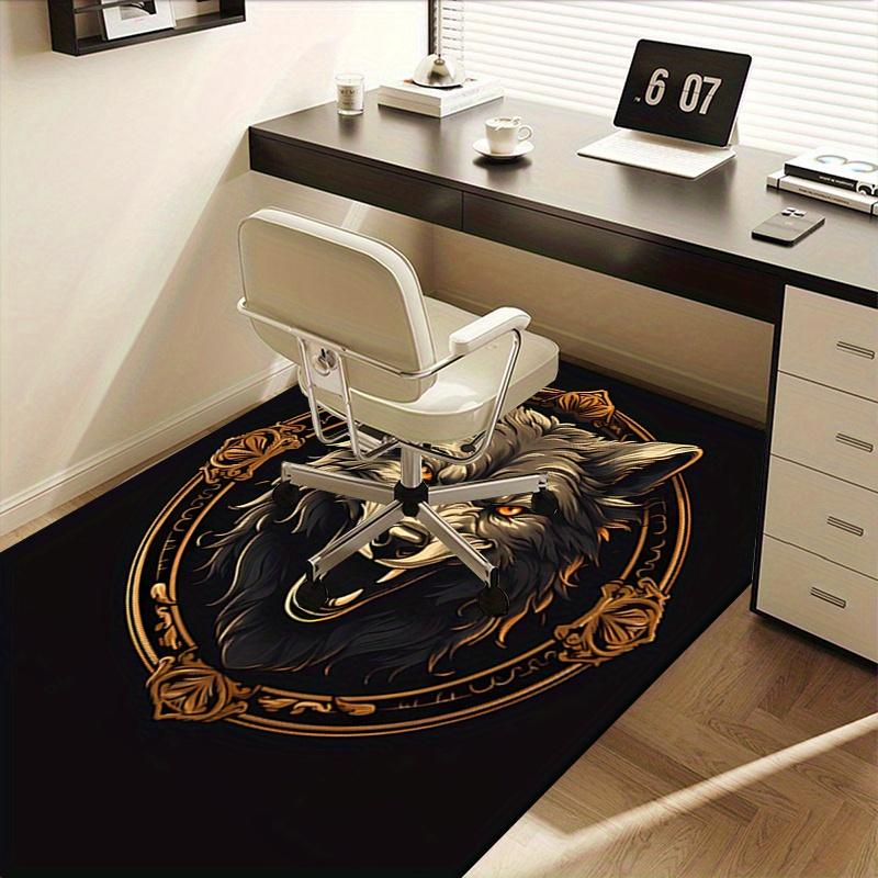 1pc Wolf,Emblem,Ornate Office Carpet Soft Polyester Entrance Carpet Washable Non slip Machine Washab