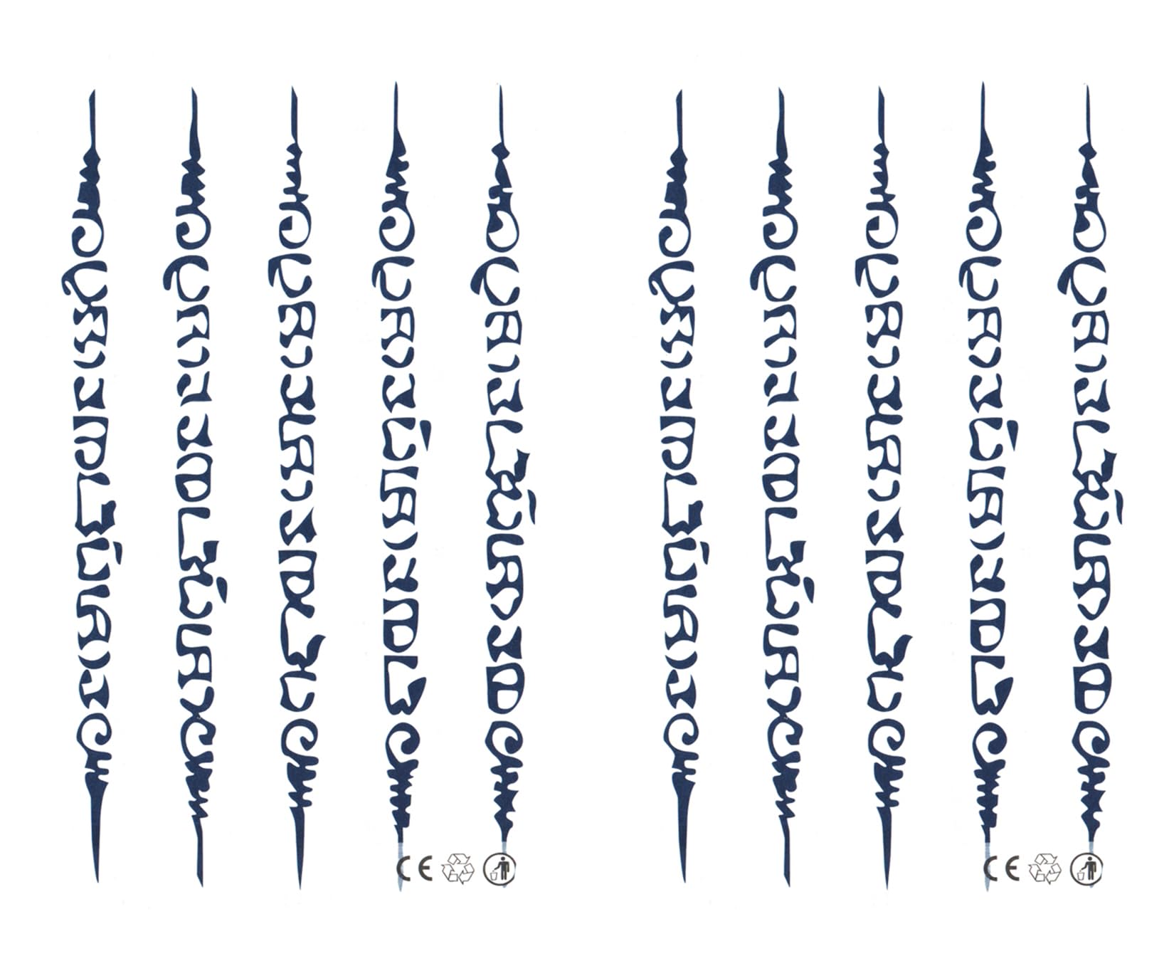 

Татуировка Jagua Tattoo Татуировка, которая исчезает через 2 хны на английском языке Набор из 2 наклеек, недели, Татуировка, Аутентичная, Буквы, Группа, синий