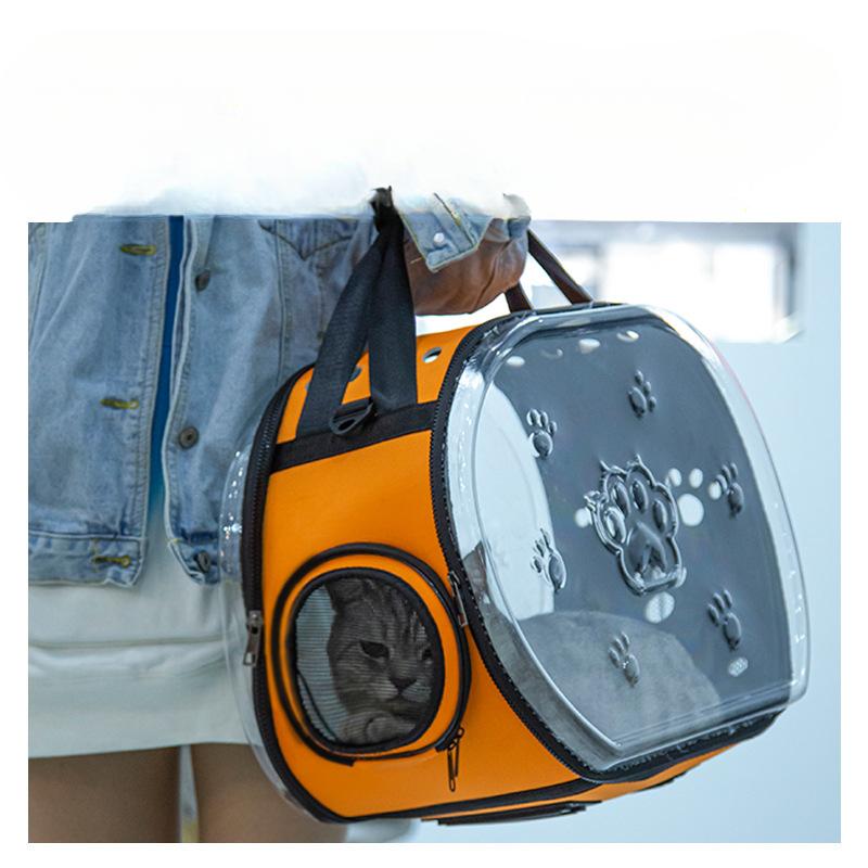 Folding Portable Space Capsule Pet Bag Cat Bag New Oxford Cloth Crossbody Portable Breathable and Comfortable Cat Backpack