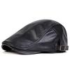 Newsboy Brand Latest Fresh Color Plain Solid Leather PU Faux School Old Vintage Men Caps British Painters Hats Spring Autumn Side Adjustable Flat