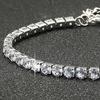1/2Pcs Women Bracelet, Cubic Zirconia Inlaid Bracelet with Claw-Setting Technology, Adjustable Chain Wristband for Jewelry Gift