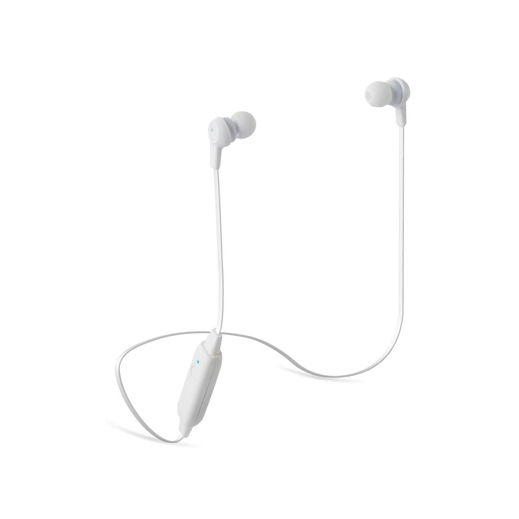 ELECOM Bluetooth Earphones, Wireless, 9.0mm Driver, [Simple One-Button Design] with Microphone, FAST MUSIC HPC16 Series, White, LBT-HPC16XWH