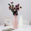 Unbreakable Pink and White Imitation Ceramic Flower Pot for Home Decor