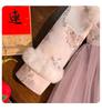 Winter 2025 Girls' Fleece-Lined Hanfu Dress: New Year Fairy Style, Traditional Children's Costume