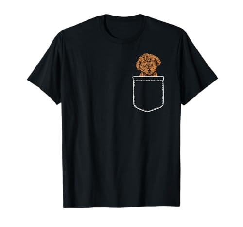Toy Poodle in Pocket - Cute Dog Joke - Dog Lovers - Dog Owners - Miniature Poodle - Poodle - Toy Poodle - T-Shirt