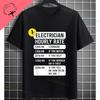 100 Cotton Funny Electrical Design Tshirt  Electrician For Unisex Crew Neck Short Sleeve Powerline Electricians Tee