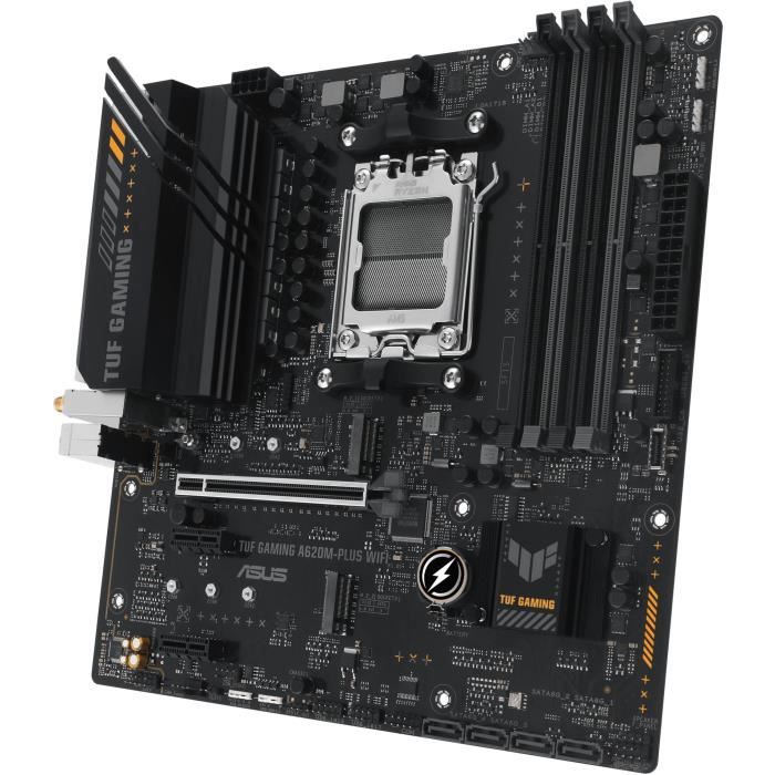 Carte Mère - ASUS - TUF GAMING A620M-PLUS WIFI - AMD A620 - Emplacement AM5 Micro ATX