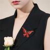 Retro Ajándékok Pillangó Mellkas Virág Bross Társasági Gyémántberakásos Színes Szövet Kiegészítők Divatos Elegancia 1DB