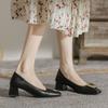 Fashion High Heels Women Party Shoes Elegant Office Lady Shoes Brand Women Middle Square Heel 4cm