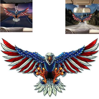 1 Stück Amerikanische Flagge Adler Auto Interieur Anhänger Auto Ornament Rückspiegel Anhänger, Spiegel Auto Charm
