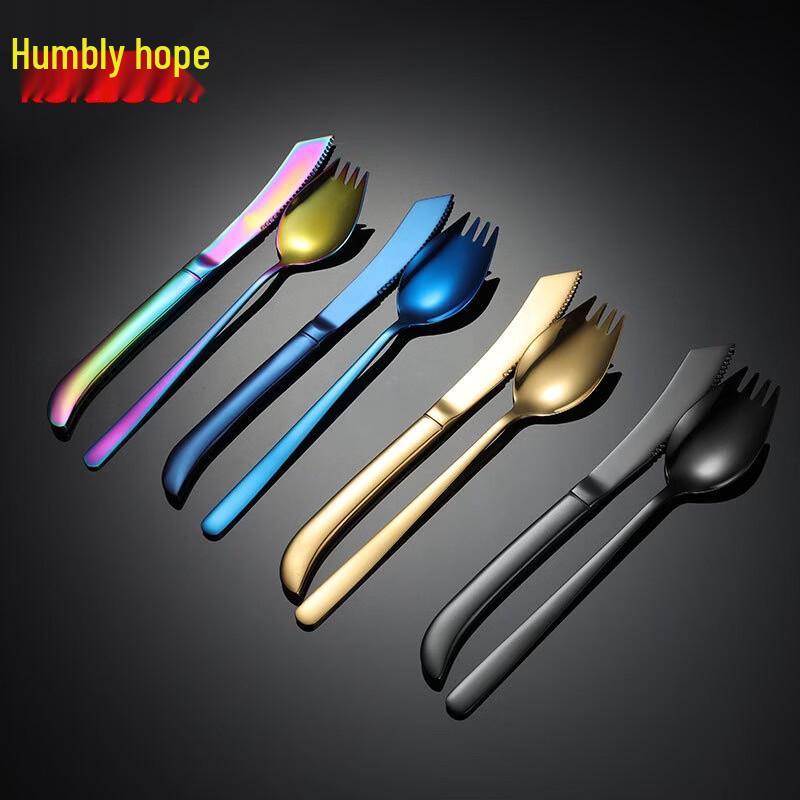 Qianxing 304 Stainless Steel Gold Salad Knife