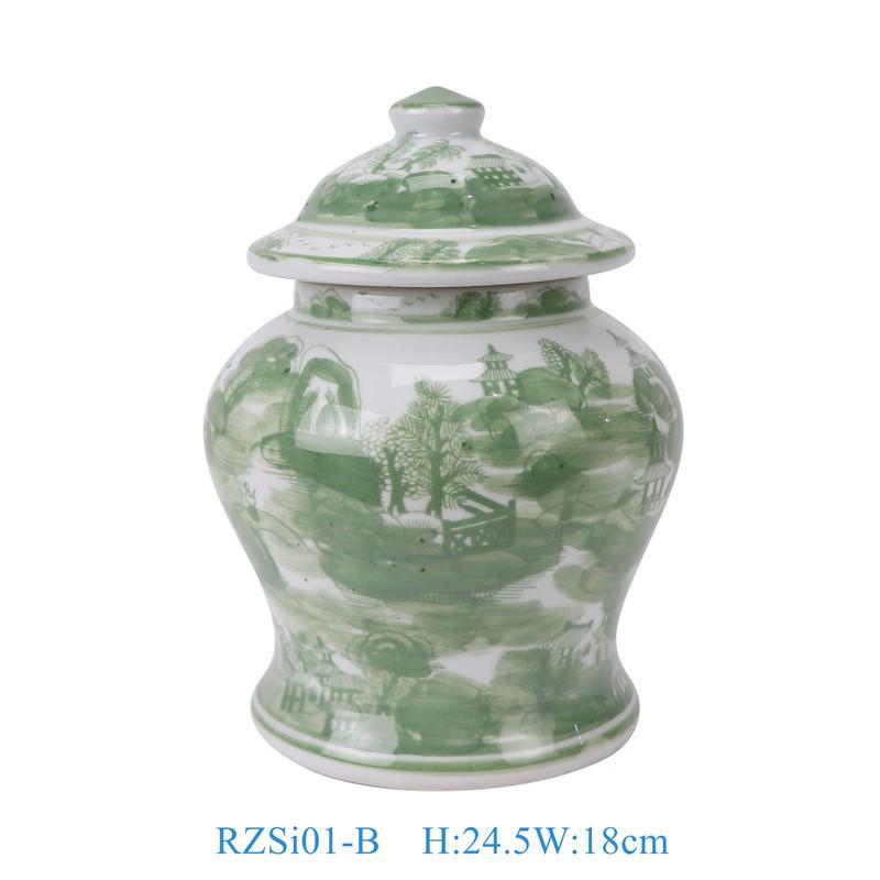 New Chinese Style Ceramic Enamel Vase Jar for Living Room Entrance Decor and Tea Storage.