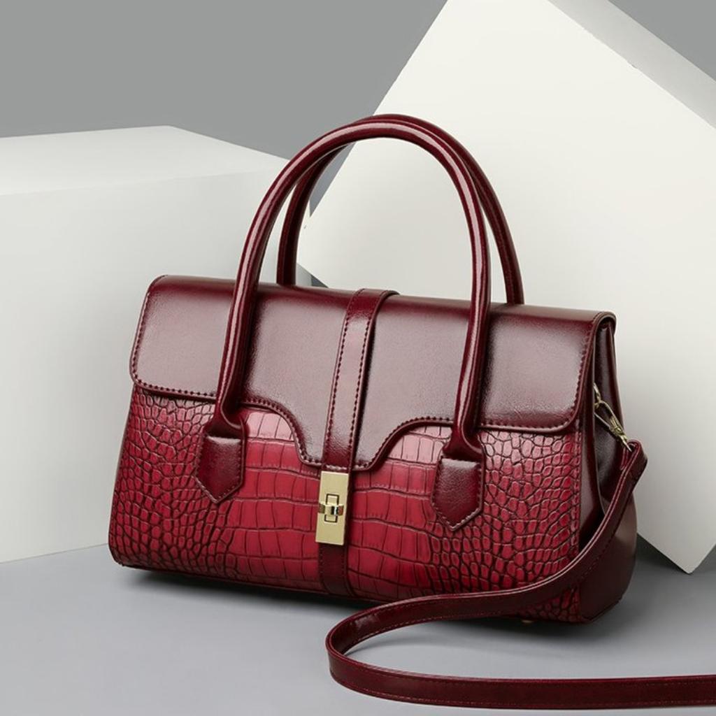 Handbag Women Faux leather Crocodile Pattern Adjustable Strap Daily Commute