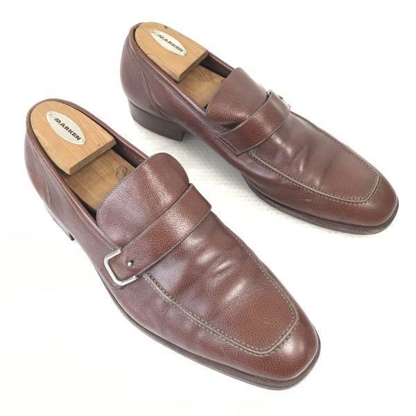 Fratelli rossetti/Leather Monk Strap Loafers/10/28.0-28.5/Brown/BROWN/Business Dress Shoes(USED)