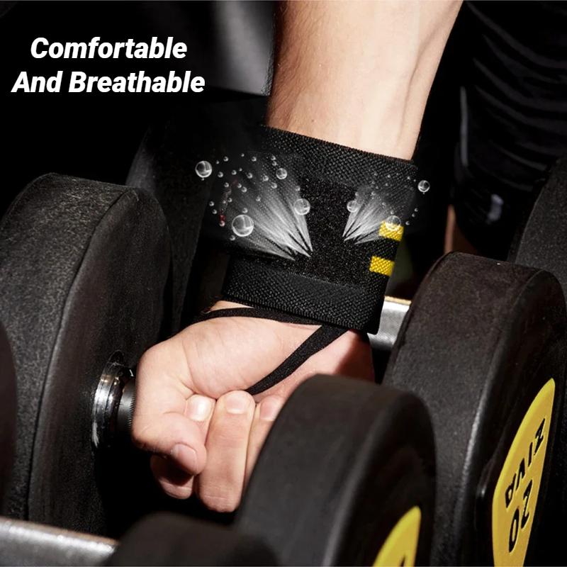 Durable And Safe 2Pcs Compression Wrist Strap Elastic Brace Weight Lifting Bandage Wrap To Prevent Sprain Gym Wraps Straps Working Out Protection