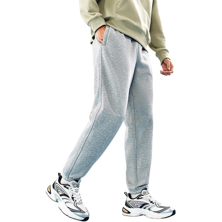 Anta Life Collection Knitted Sweatpants Men's Gray Heather Gray 152448301N-1