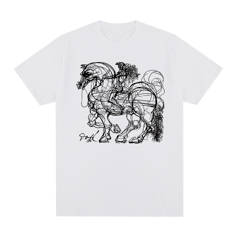 Don Quixote Vintage Tshirt Knight Picasso Art Painting Cotton Men T shirt New Tee Tshirt Womens Tops S
