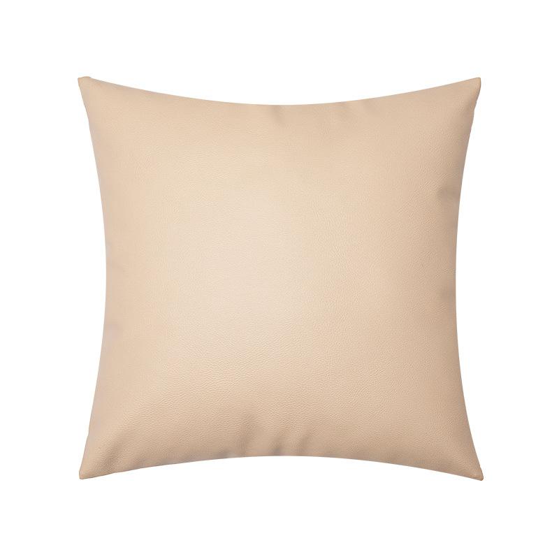 New Lychee Leather Pillowcase Texture Multi-color Light Luxury Imitation Leather Waterproof Living Room Sofa Pillowcase Waist Pillow Cushion