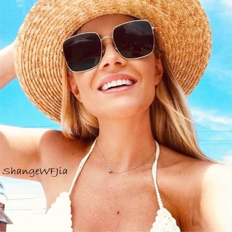 Bai Fen Bai Electronic 3C Women's Oversized Sunglasses 2026 Men Vintage Sun Glasses Fashion Classic Eyeglasses Metal Frame Gafas De Sol Uv400