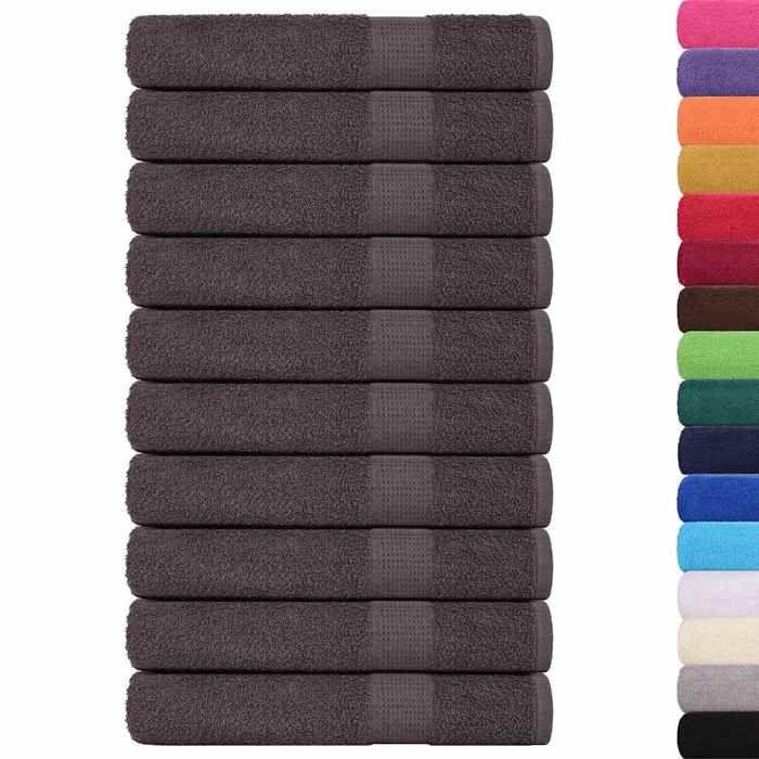 VidaXL Serviettes 25 pcs anthracite 100x200 cm 360 g/m² 100% coton, serviette de plage, serviette d'invité, grande serviette 136700