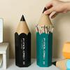 Pencil Shape Pen Holder Creative Desktop With Cover Dustproof Stationery Storage Pen Box Storage Bucket Makeup Brush Holder