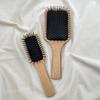 Manufacturer Beech Wood Anti-Static Hairbrush Detangle Brush Scalp Massage Comb Paddle Air Cushion Styling Tools for Women Men