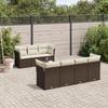 VidaXL Garden Lounge Set with Cushions 8 Pcs, Patio Sofas, Patio Furniture Set, Outdoor Furniture, Brown 3249122