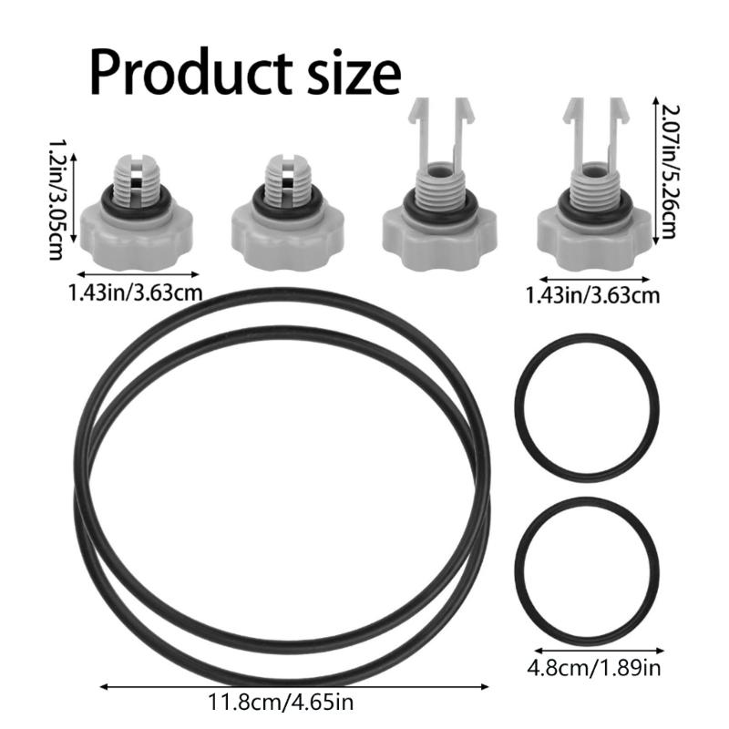 PVC Filter Pump Repair Set Pool Pump Seals Replacement Filter Housing Rings Pump Maintenance Set for Flow Capacity